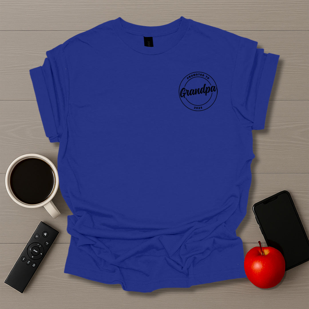 Promoted to Grandpa Badge T-Shirt