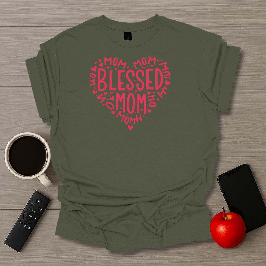 Blessed Mom Heart T-Shirt