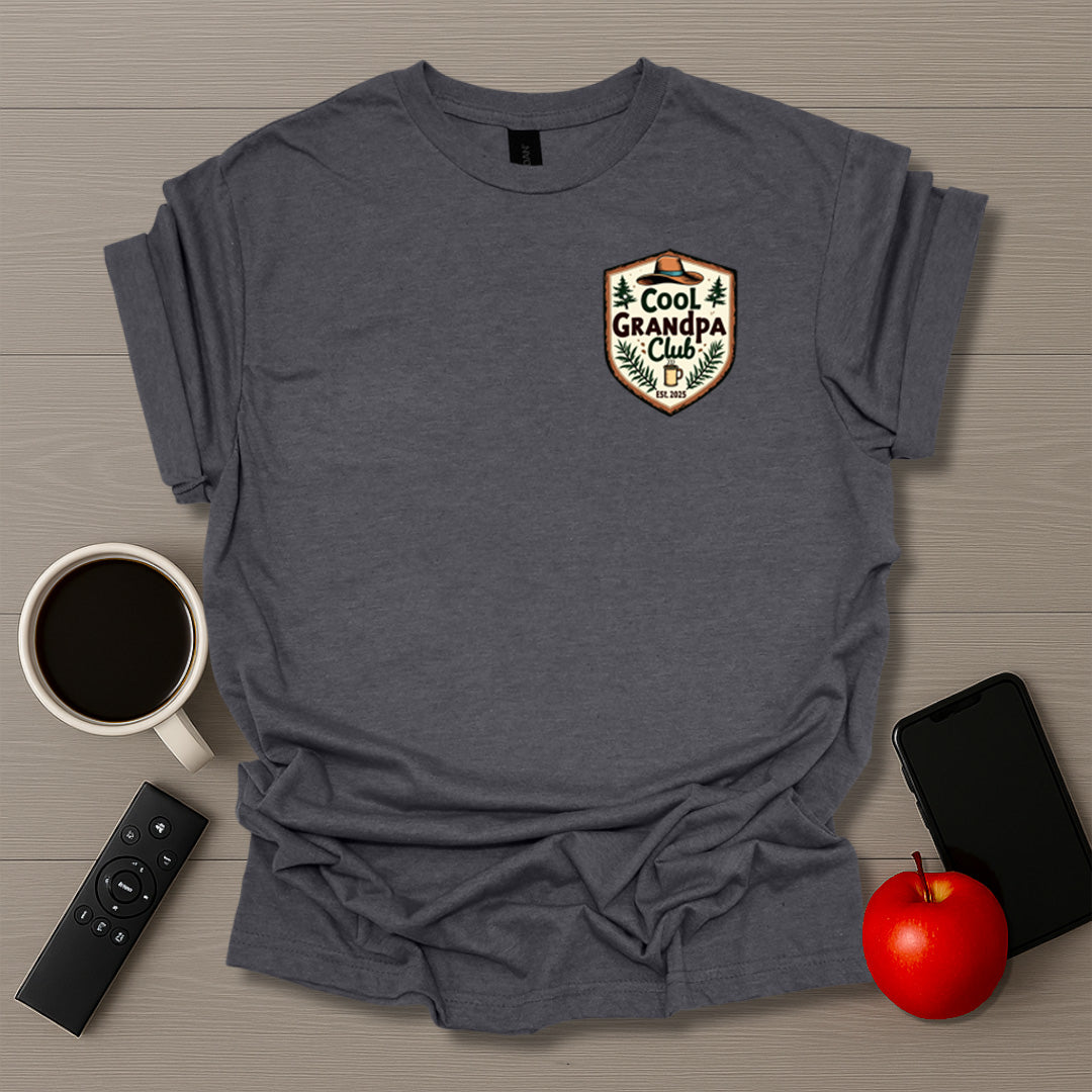 Cool Grandpa Club Badge T-Shirt