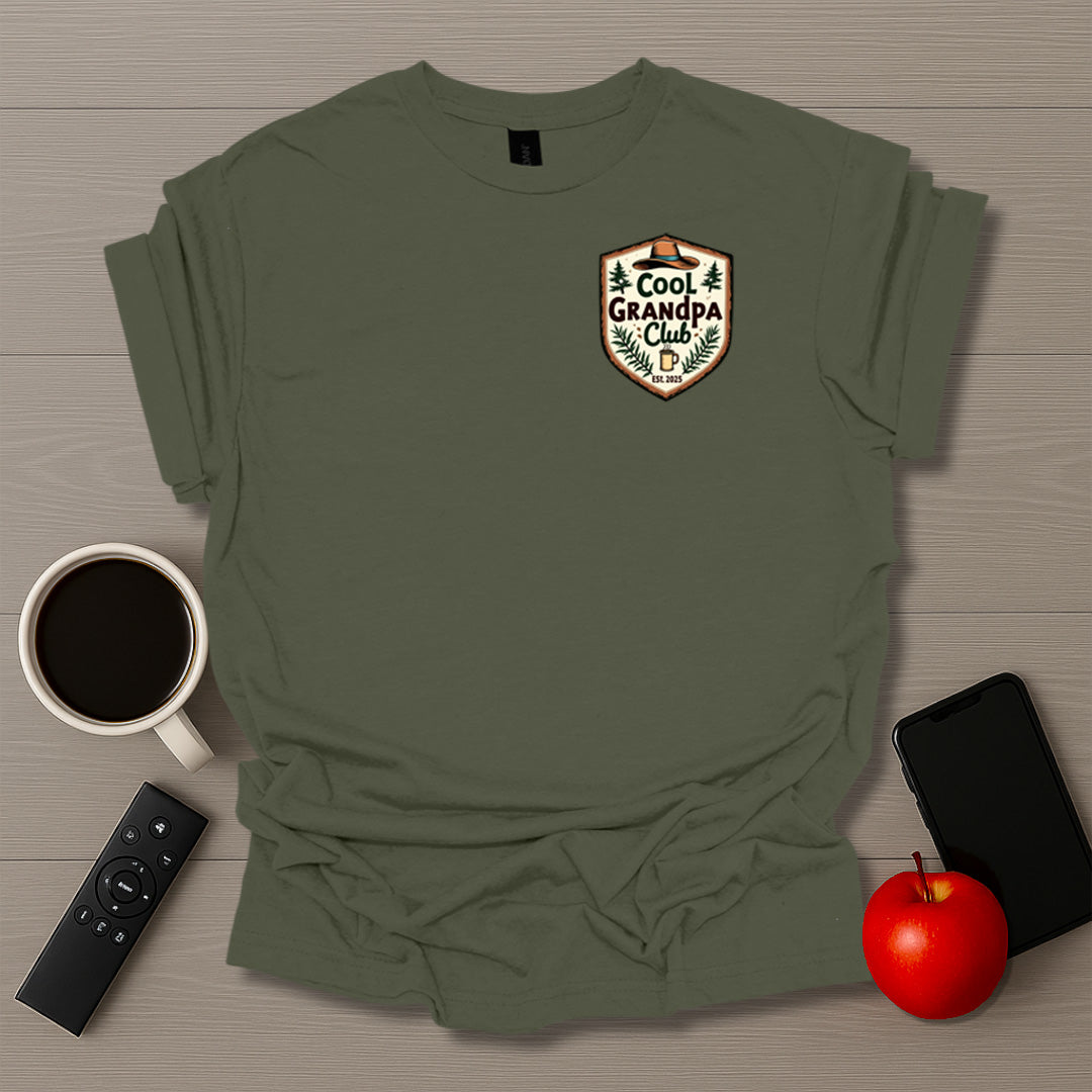 Cool Grandpa Club Badge T-Shirt