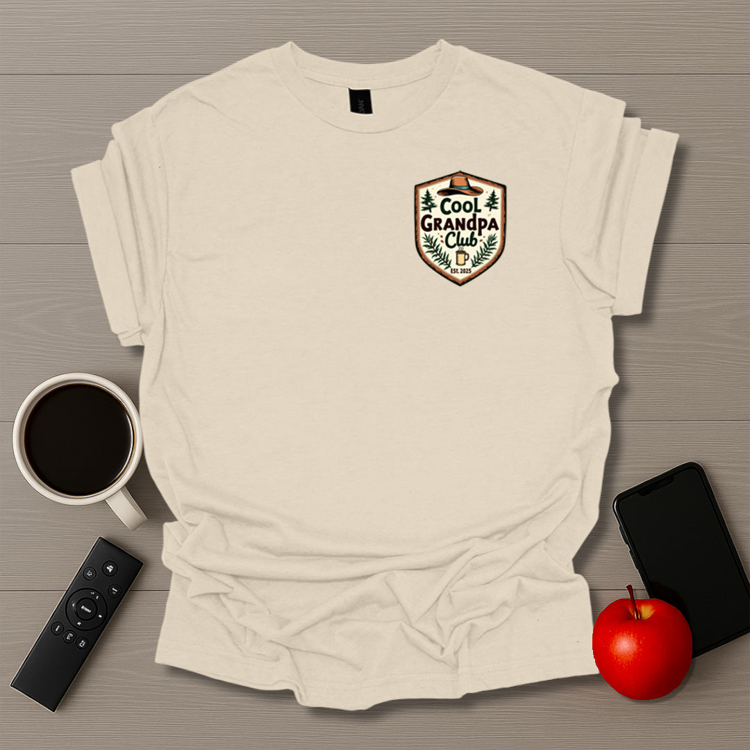 Cool Grandpa Club Badge T-Shirt