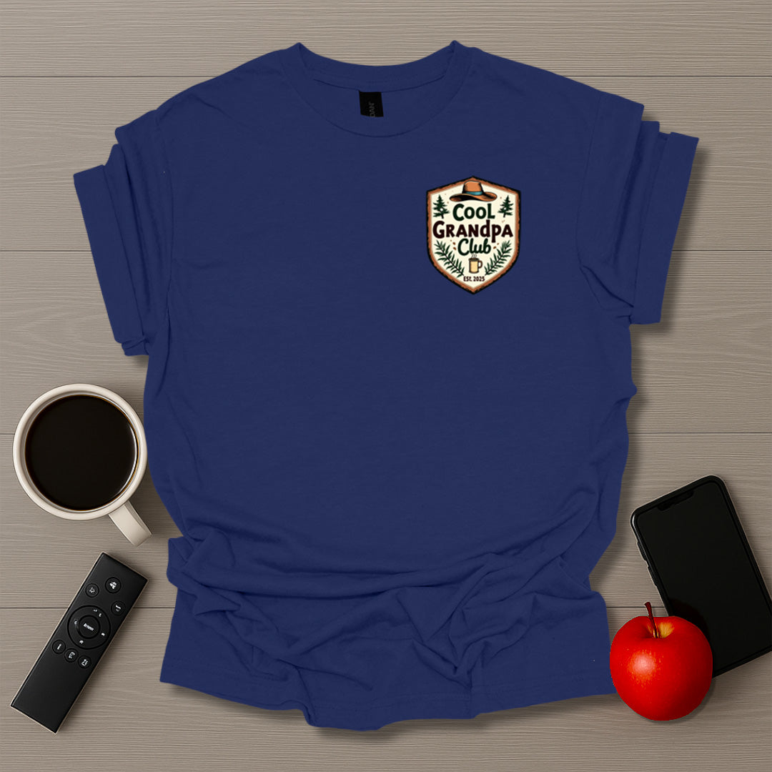 Cool Grandpa Club Badge T-Shirt