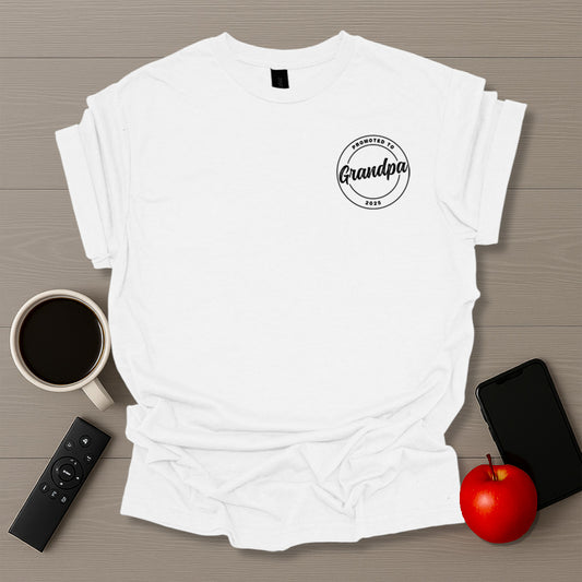 Promoted to Grandpa Badge T-Shirt