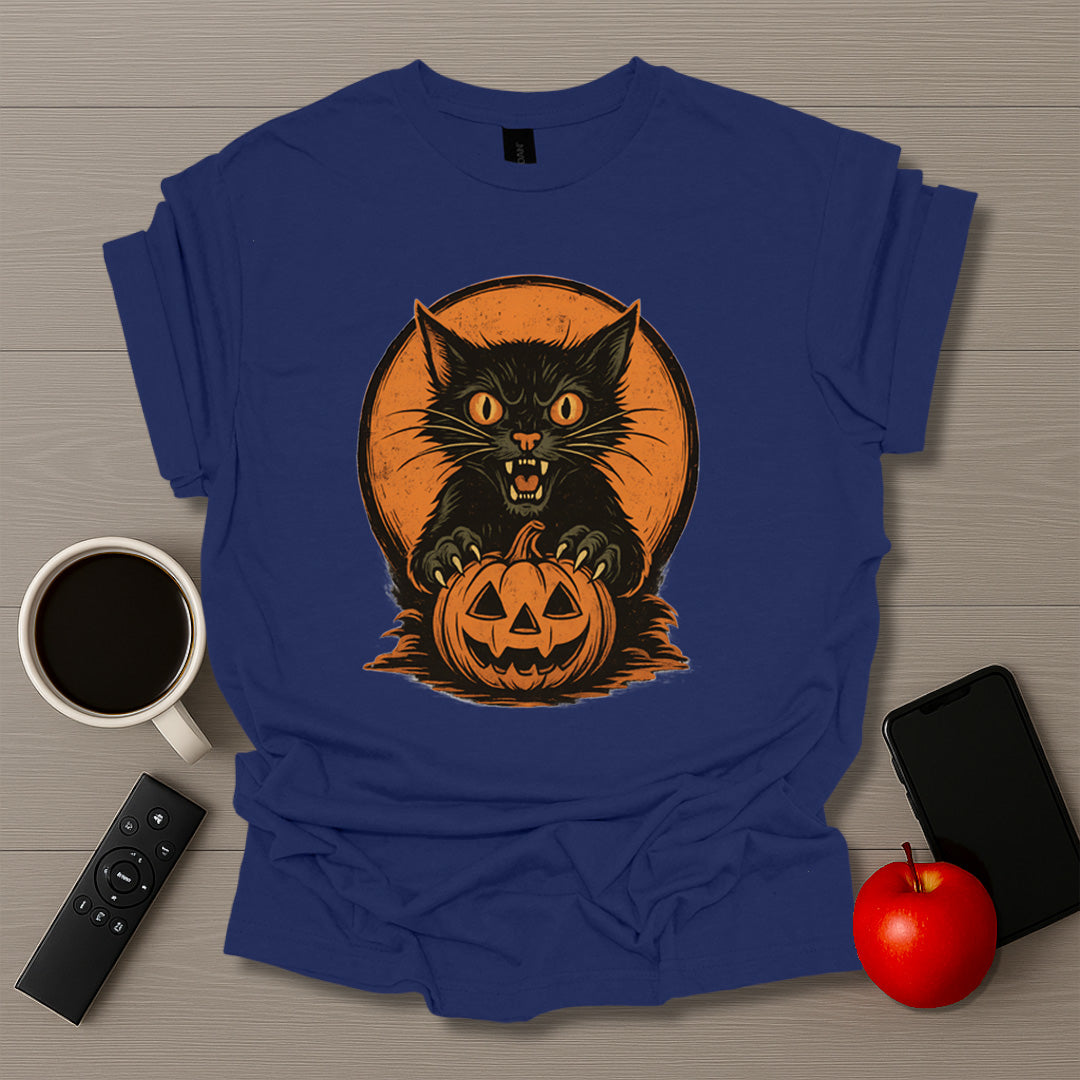 Vintage Halloween Cat T-Shirt
