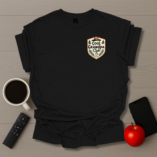 Cool Grandpa Club Badge T-Shirt